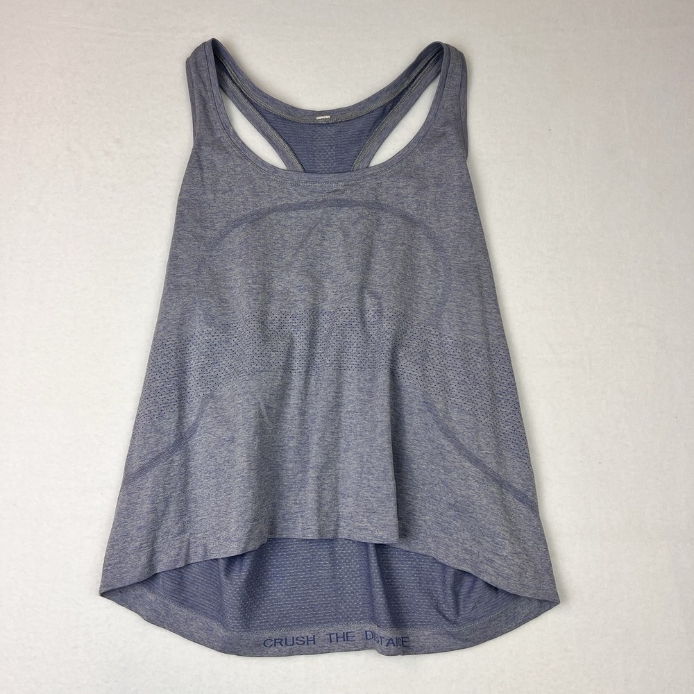 Lululemon Swiftly Tech Racerback Tank Heathered Purple Blue Size 16